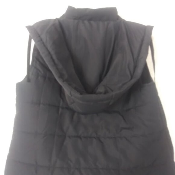 Coldwater Creek women's size MP black hooded puffer vest - Picture 5 of 13